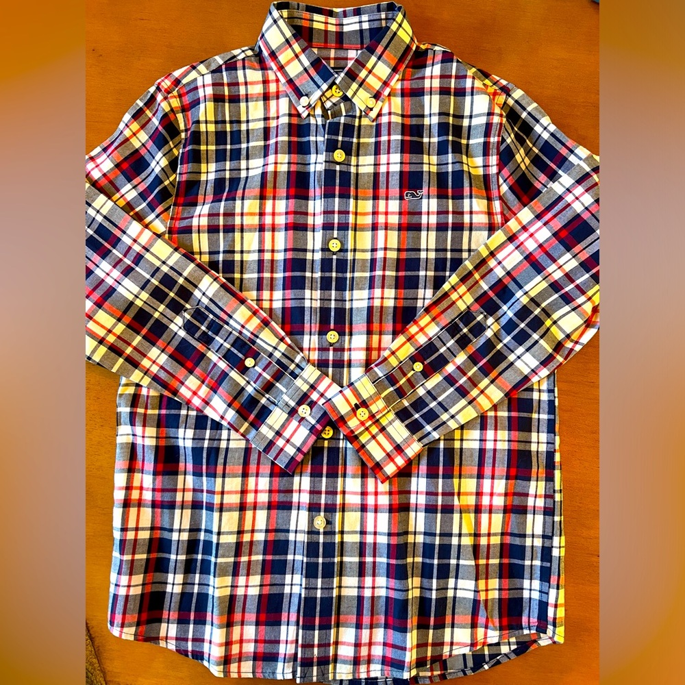 NWT, Boys Vineyard Vines plaid button down, S - Picture 1 of 3